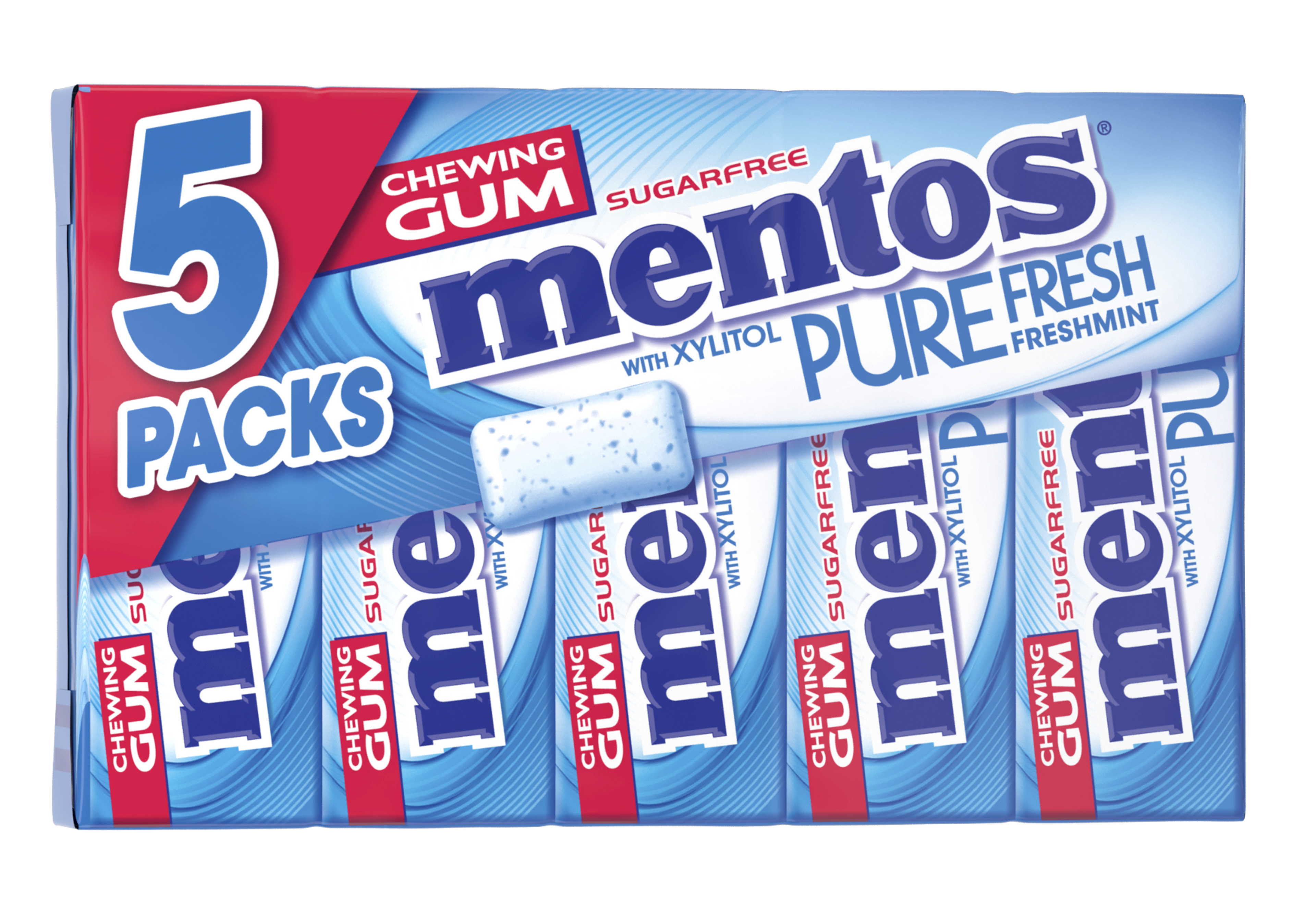 Mentos Gum Pure Fresh Freshmint 5-pak