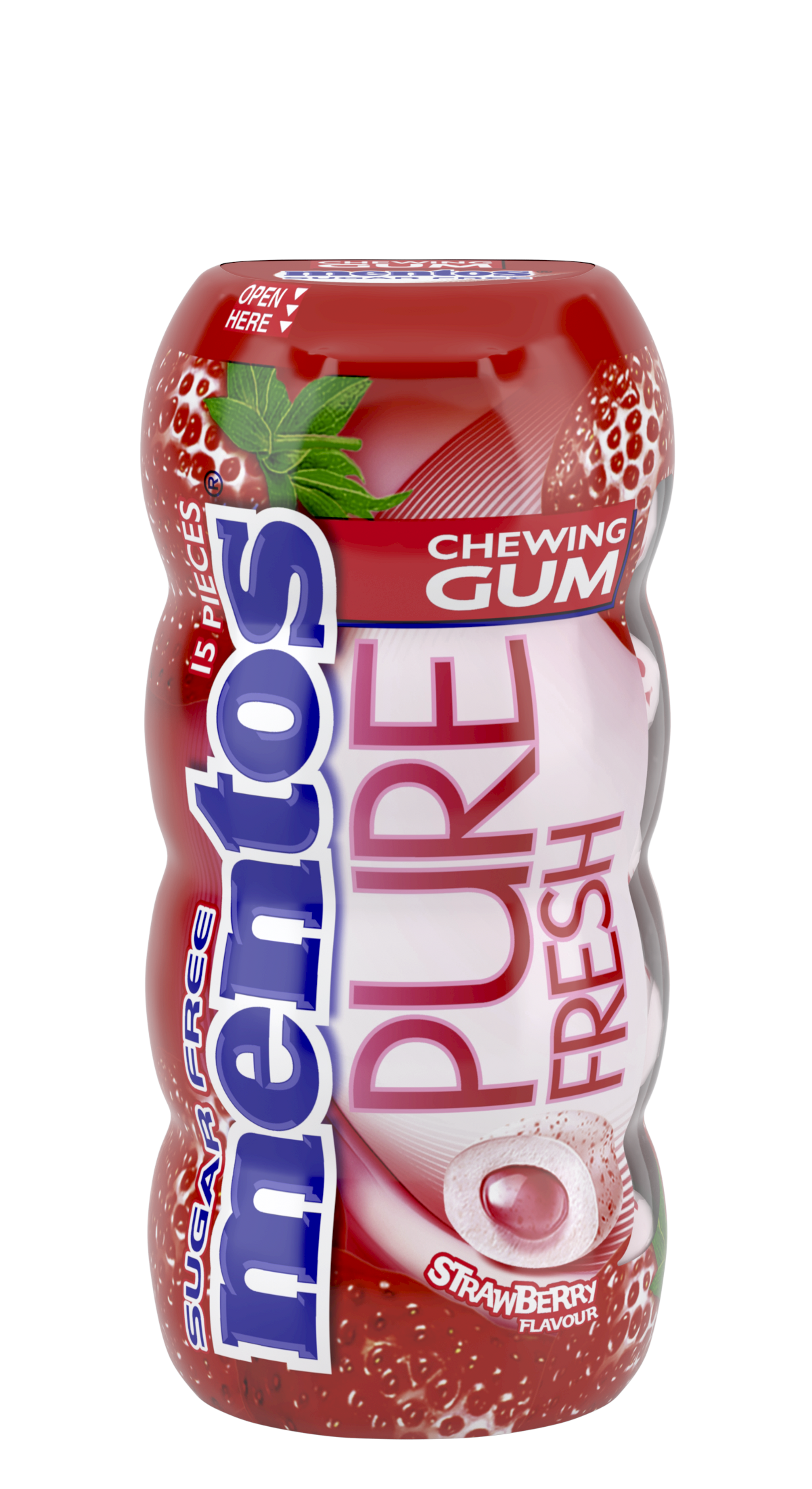 Mentos Gum Pure Fresh Strawberry Pocket bottle