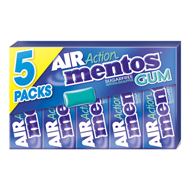 Mentos Gum Air Action MentholEucalyptus 5pak Mentos Denmark Mentos Gum Air Action MentholEucalyptus 5pak Mentos Denmark