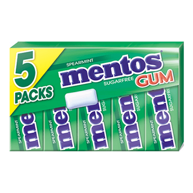 Mentos Gum Spearmint 5pak Mentos Denmark