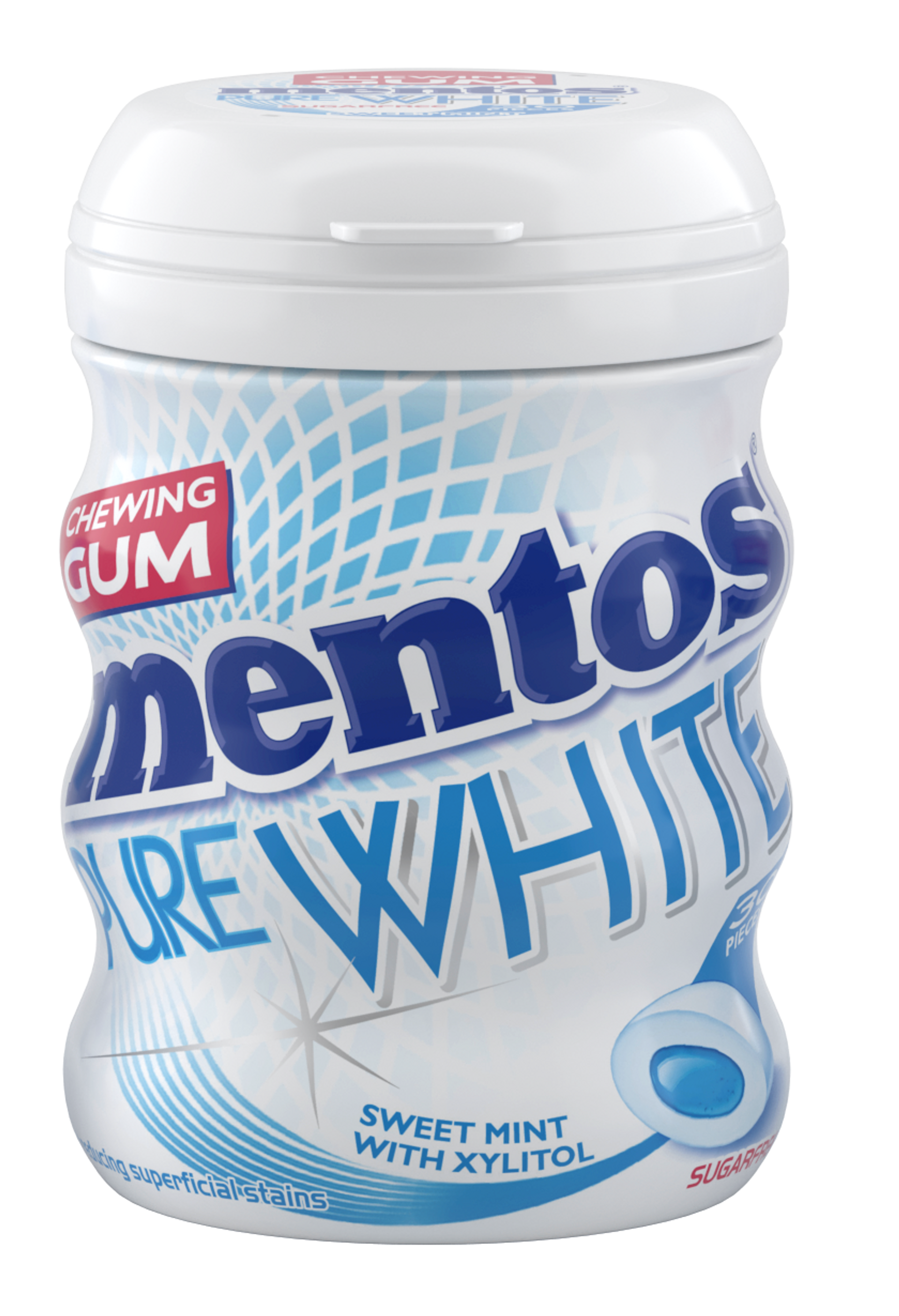 Mentos Gum Pure White Sweet Mint Medium bottle