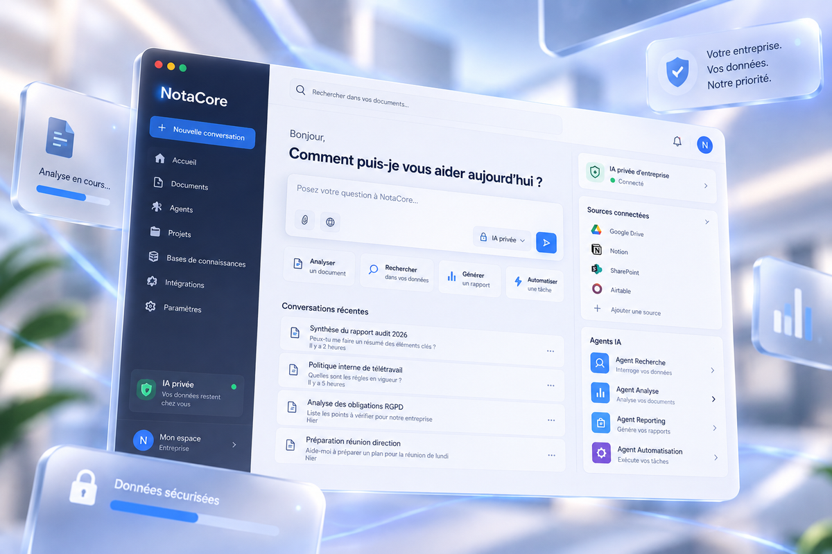 Notacore, une IA interne et privée au service de votre entreprise