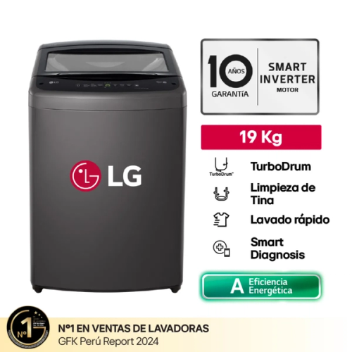 LAVADORA LG 19 KG NEGRO WT19BVTB