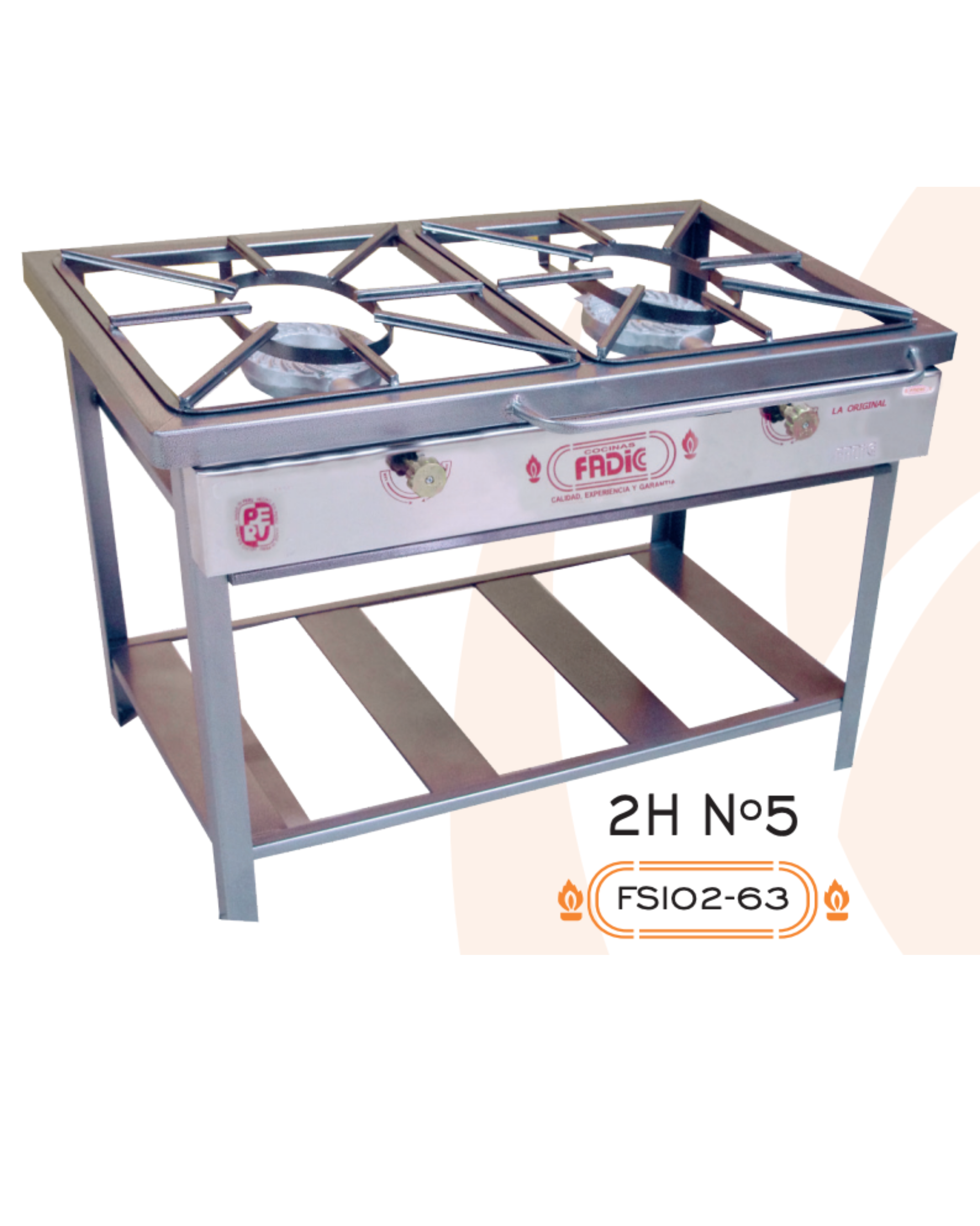 COCINA SEMI IND 2H N5 P/S FSI02-63 FADIC