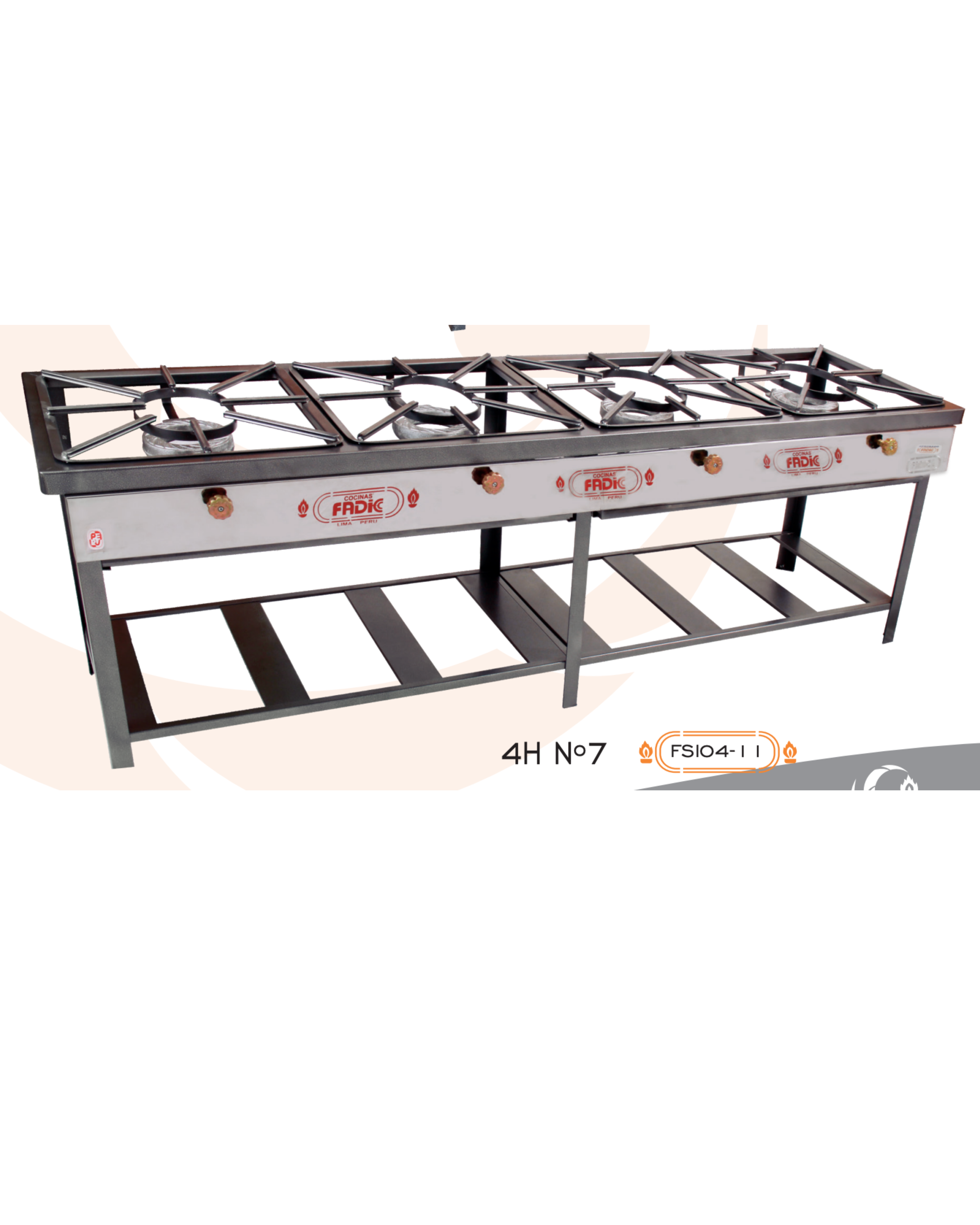 COCINA SEMI IND 4H N7 P/S FSI04-11 FADIC