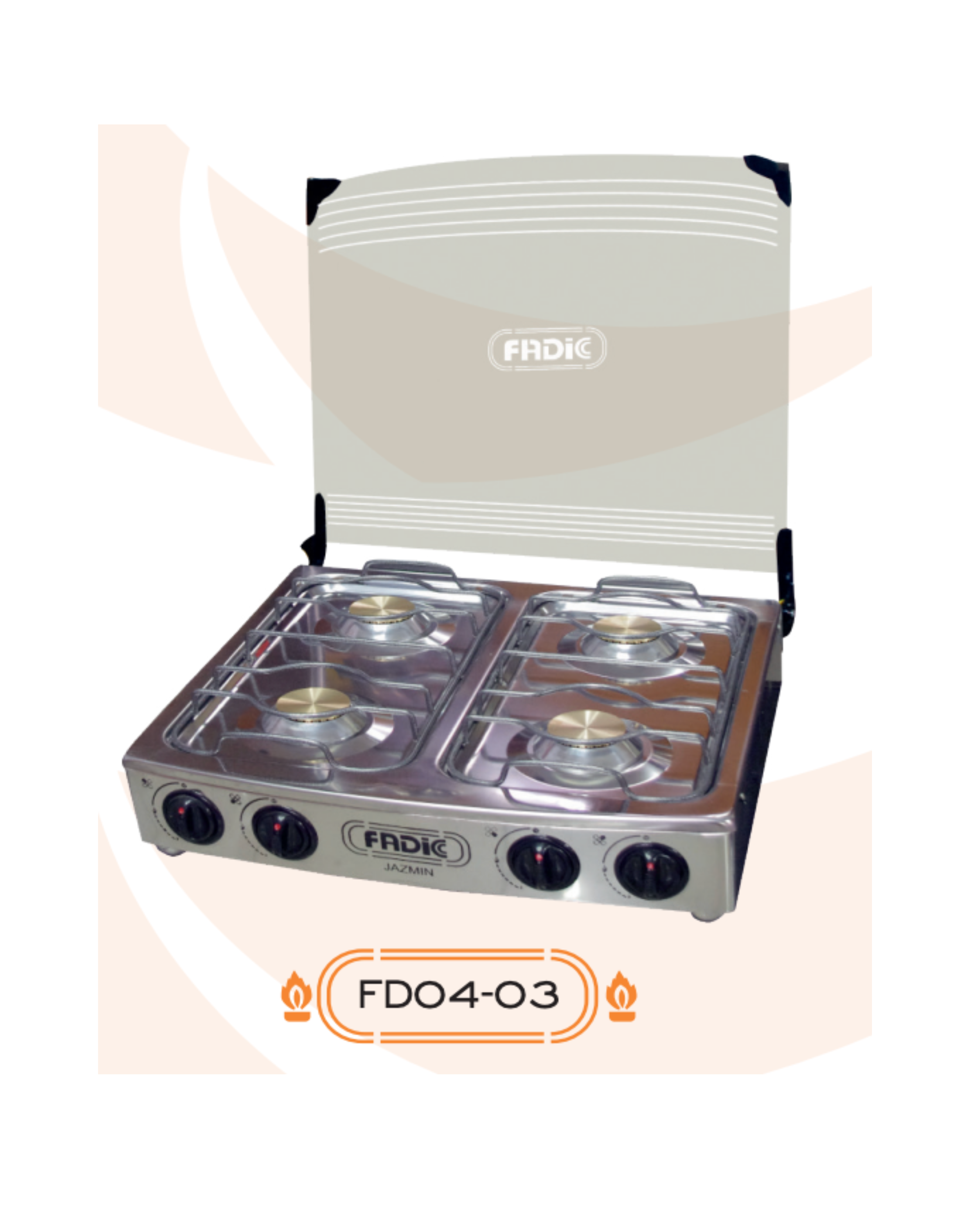 COCINA MESA JAZMIN 4H TAPA VIDRIO FD04-03 FADIC