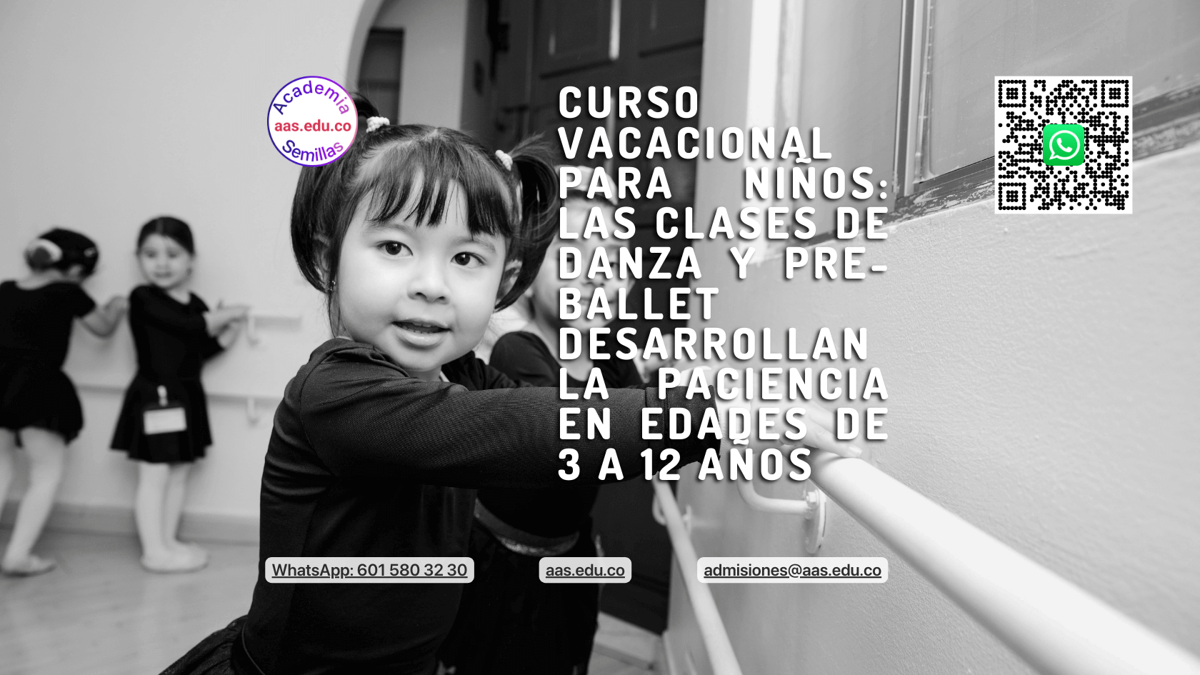 Curso Vacacional para Niños: Las clases de Danza y Pre-ballet desarrollan la Paciencia en edades de 3 a 12 años