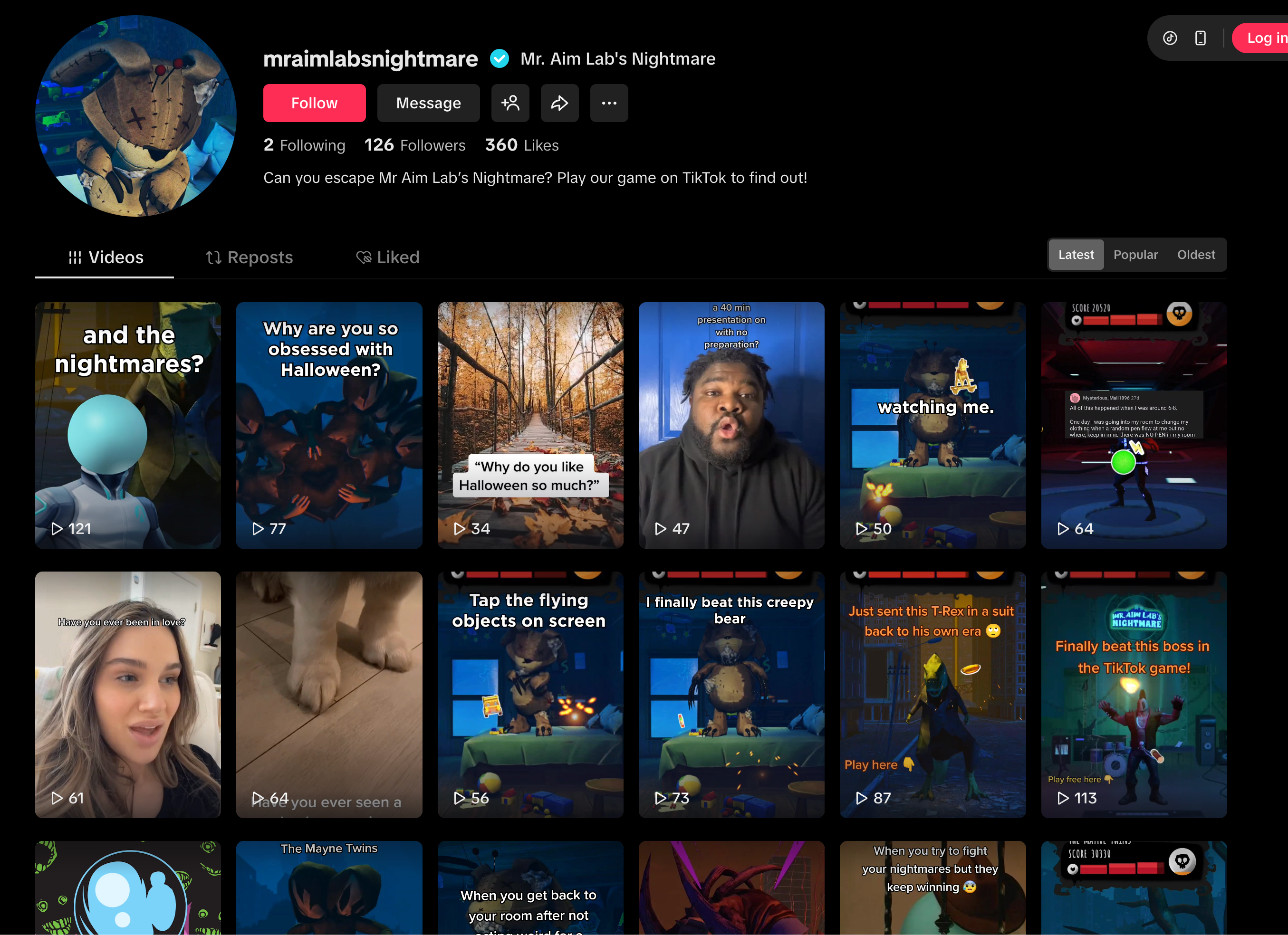 Tiktok Game - Mr. Aimlab's Nightmare Screenshot 1