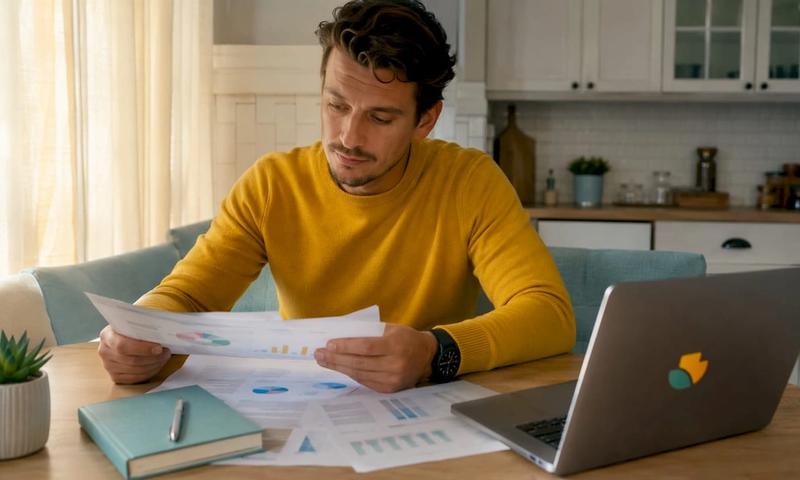 Professional reviewing insurance cost documents