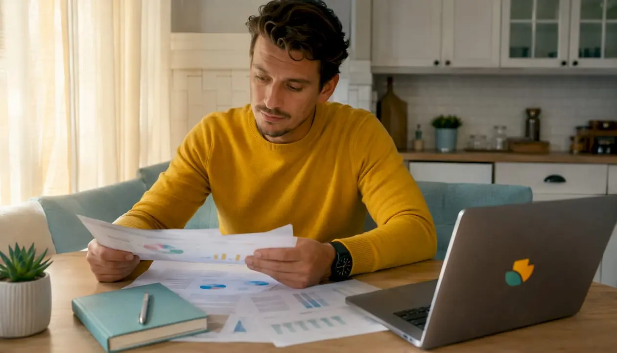 Professional reviewing insurance cost documents