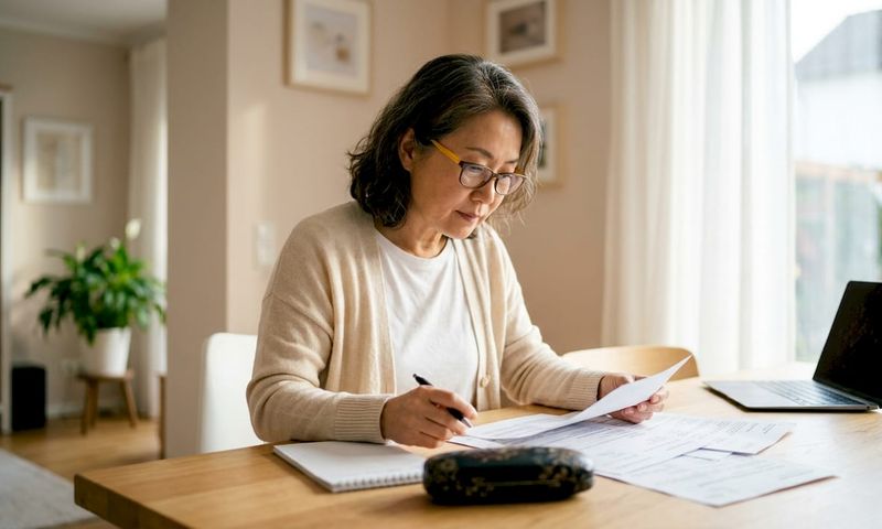 Expat reviewing German private insurance papers