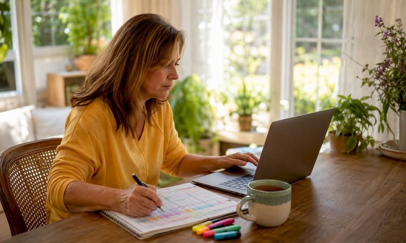 Woman comparing health insurance plans on laptop