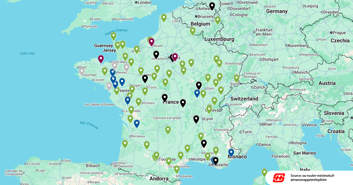 Finding Minimoto Circuits in France: Stop Googling in the Dark