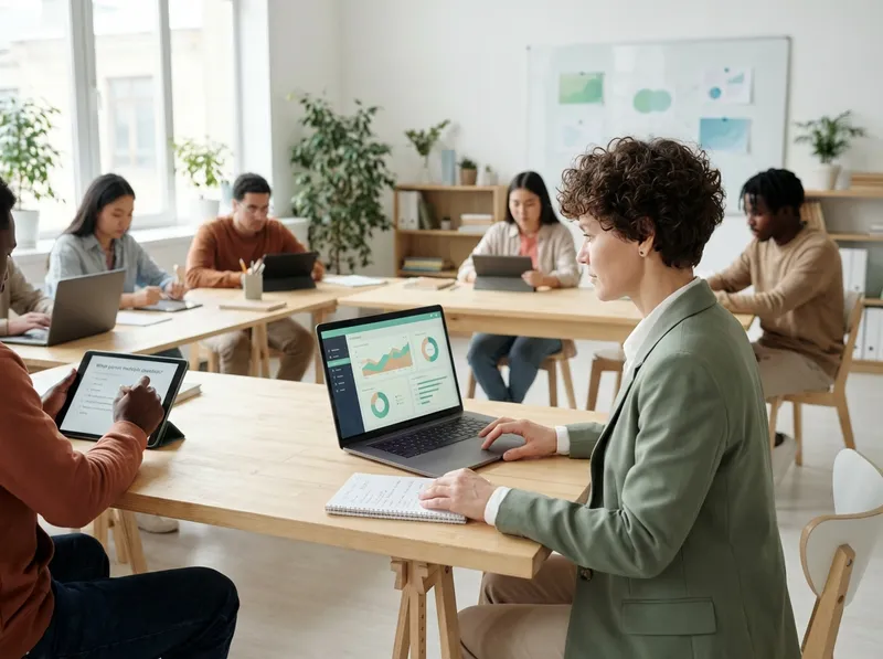 Real-time assessment and feedback: quizzes, digital rubrics, and learning analytics