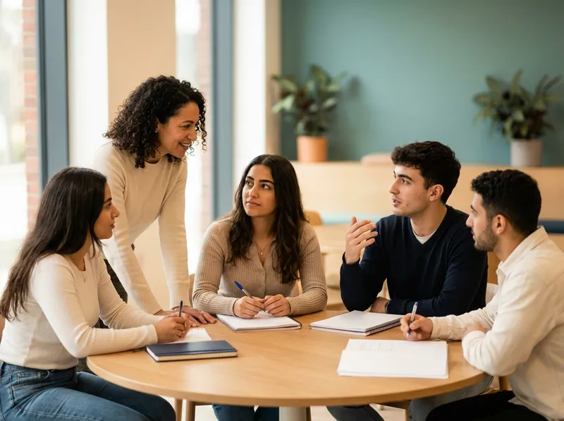 During (facilitation): use sentiment signals as a thermometer. If you notice a drop in energy, try a more concrete “bridge question”: “What’s an example from everyday life?”. If friction emerges, insert a micro-pause: 60 seconds of individual writing and then sharing in a quick round. If some students remain on the margins, activate a structured turn: “those who haven’t spoken yet speak” or “one sentence each.”