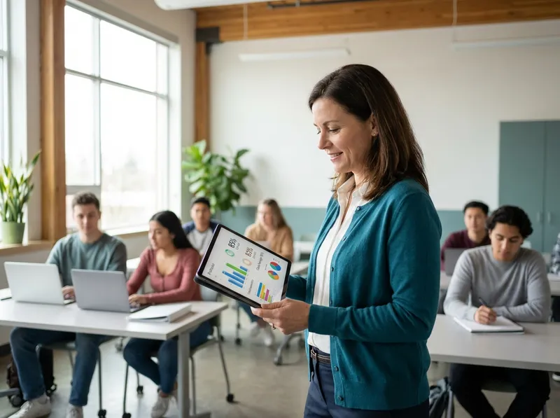 Real-time assessment and feedback: quizzes, digital rubrics, and data analysis