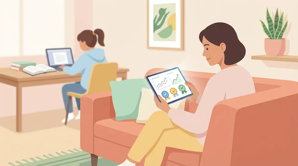 Illustrazione studente che gestisce ansia da esame con strategie strutturate