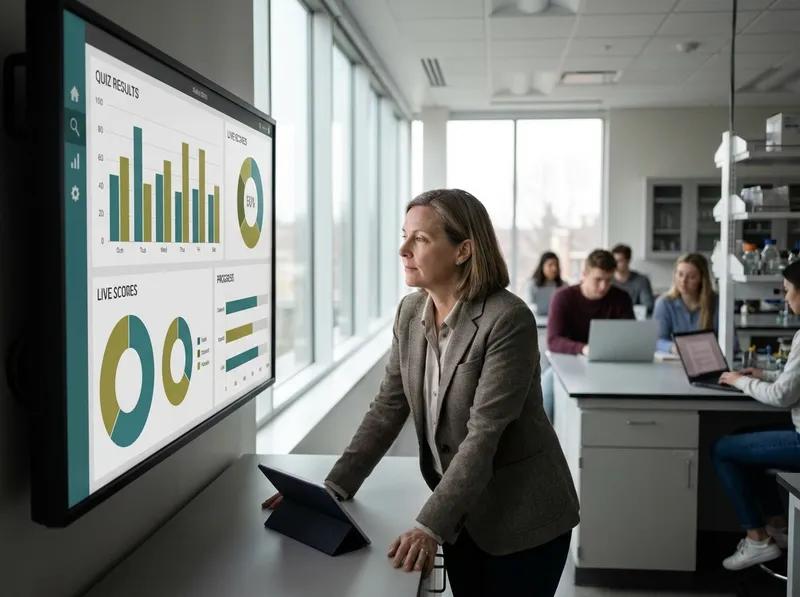 Real-time assessment and feedback: quizzes, digital rubrics, and data analysis