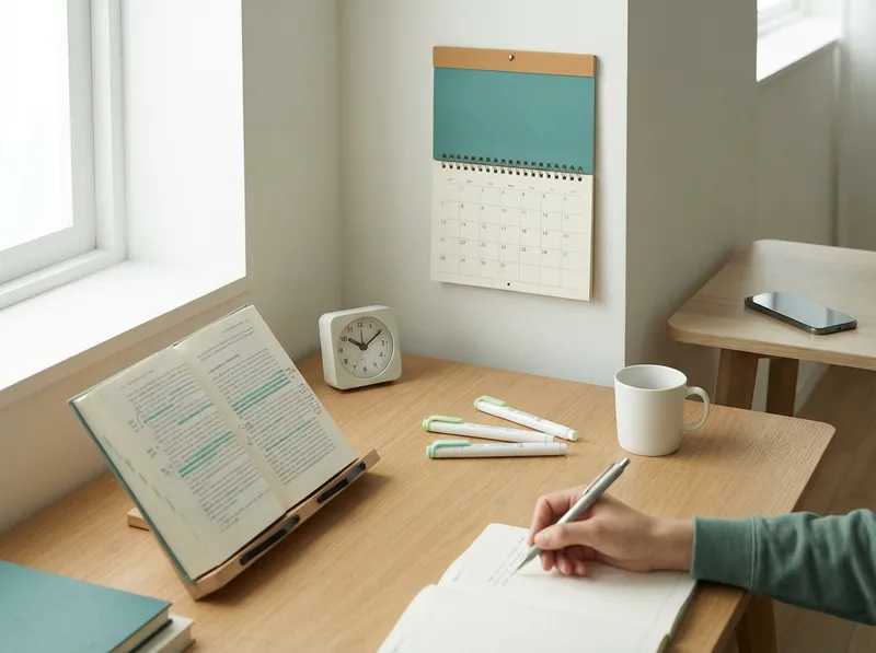 Organizing study time and environment: routines, breaks, and priorities