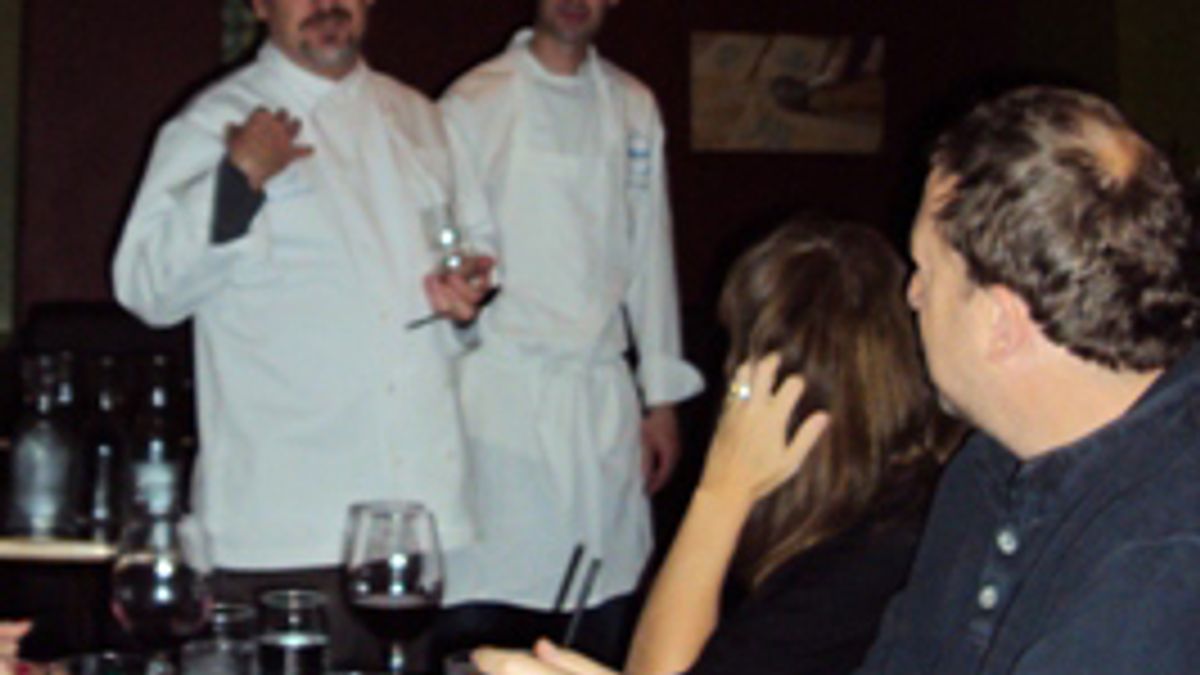 Chef and owner Chris Douglass (left)