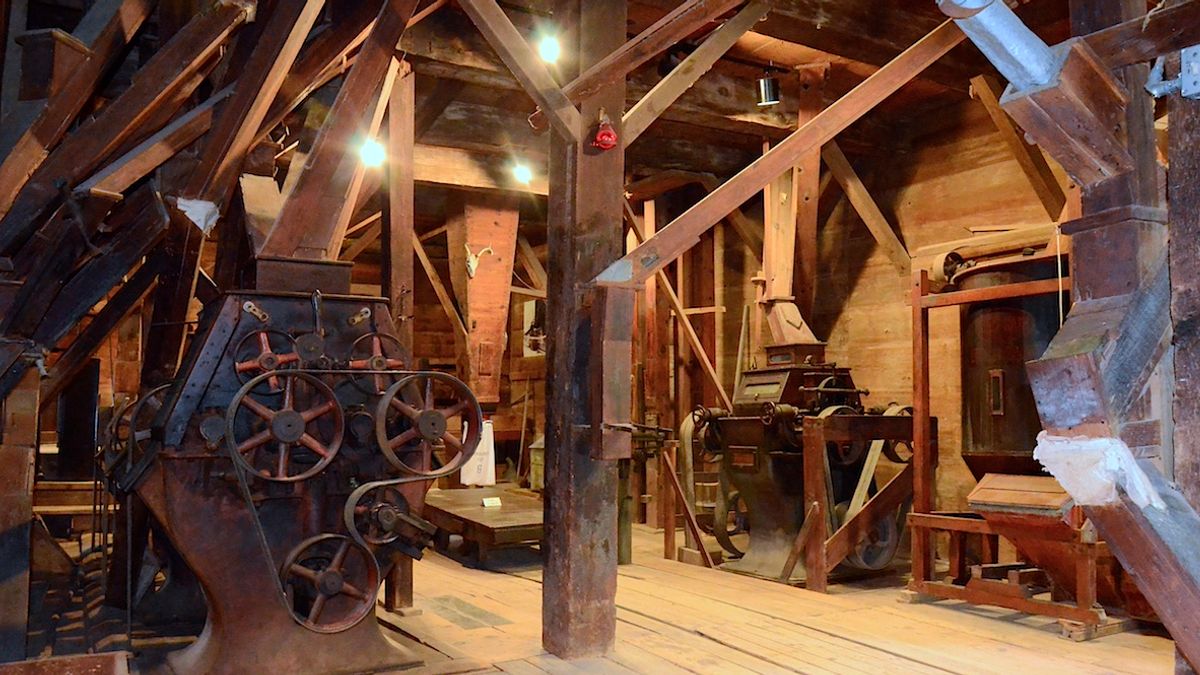 Interior of the main floor in the Backus Mill.