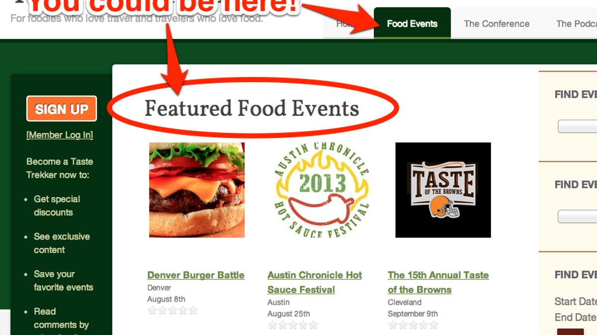 Featured Food Events