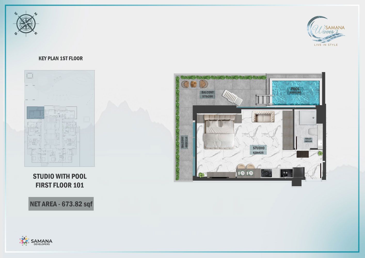 Unit 1001, Private Pool to Unit 910, Private Pool