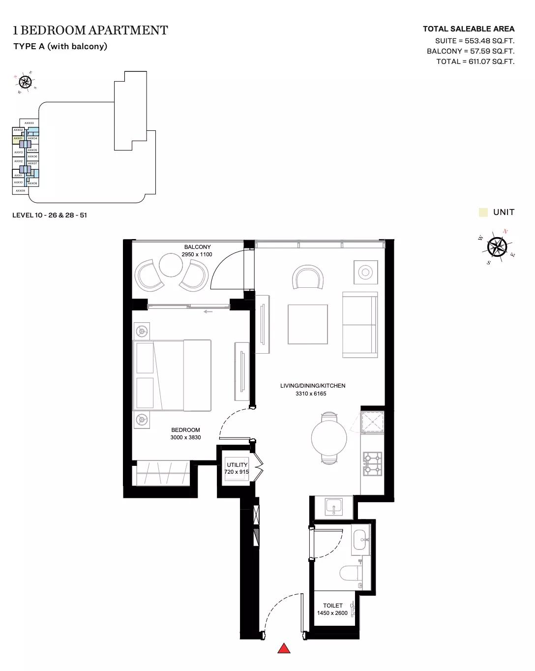 Type A (With Balcony)