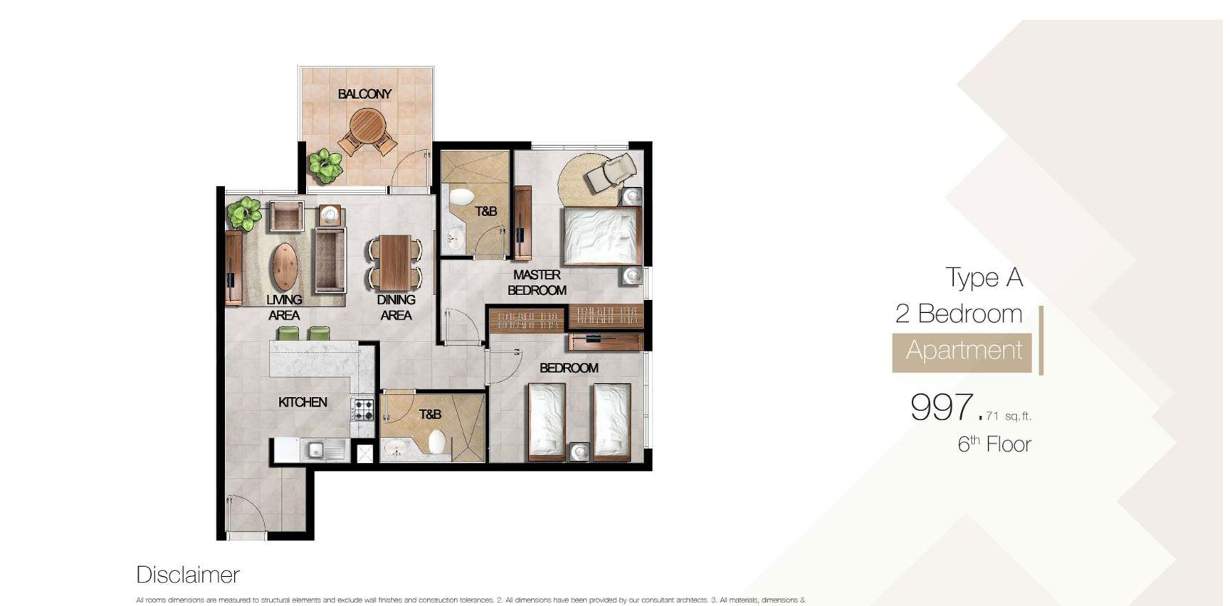 Type-A-2-Bedroom to Type-B-2-Bedroom