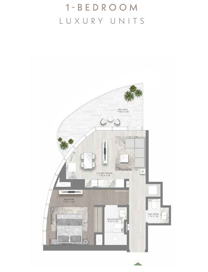 1 Bedroom, Luxury Unit-2 to 1 Bedroom, Luxury Units-4