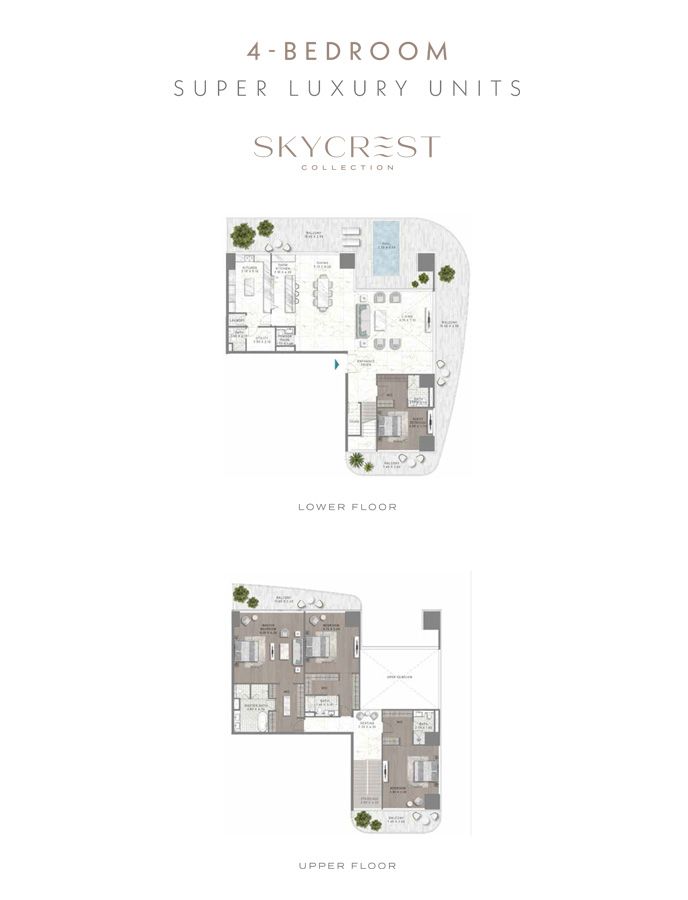 4 Bedroom, Super Luxury Units to 5 Bedroom, Tower A & B