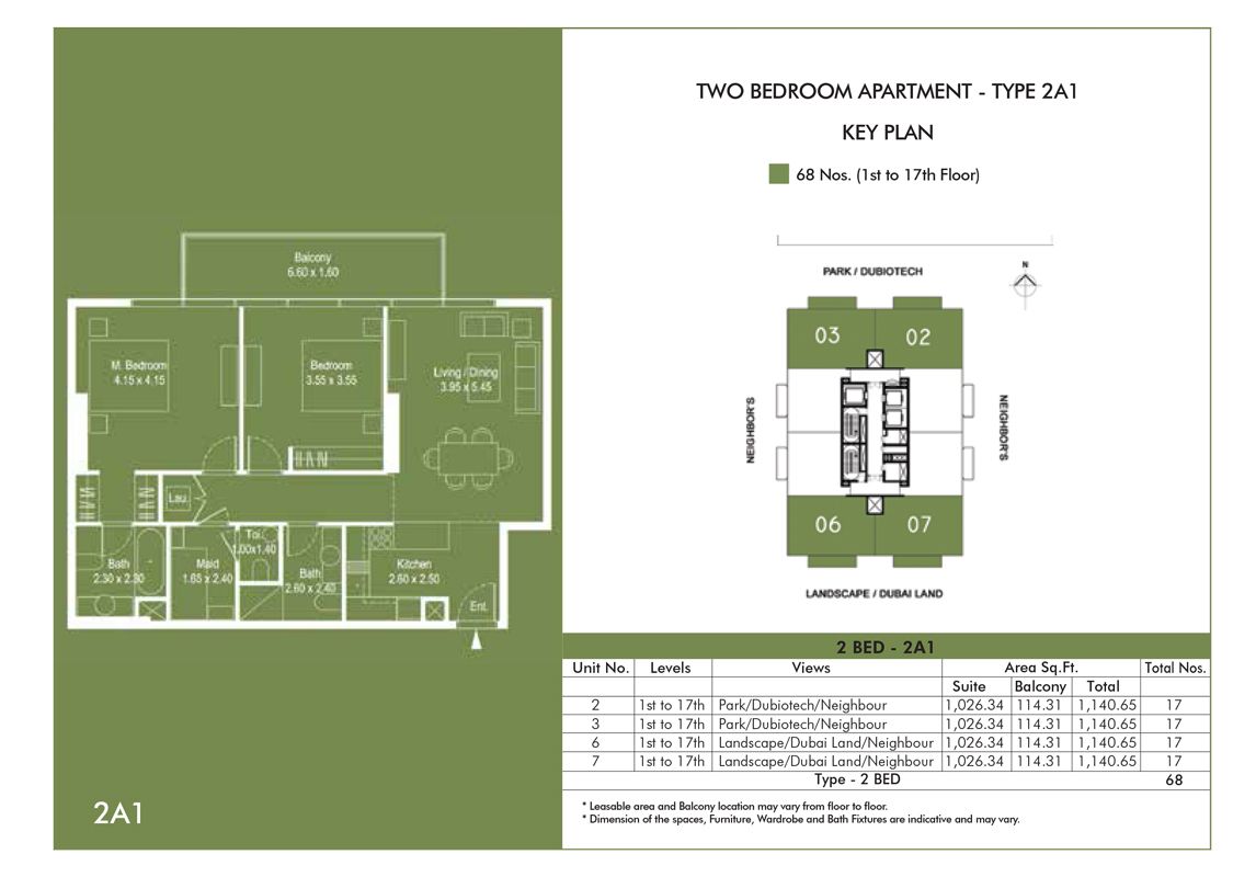 2 Bedroom Apartment Type 2A 1