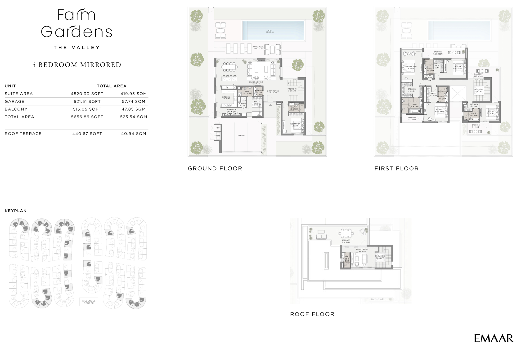 5 Bed to 5 Bed, Mirrored