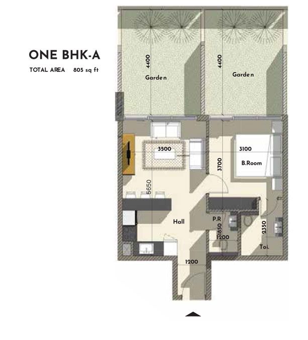 1- BHK - A