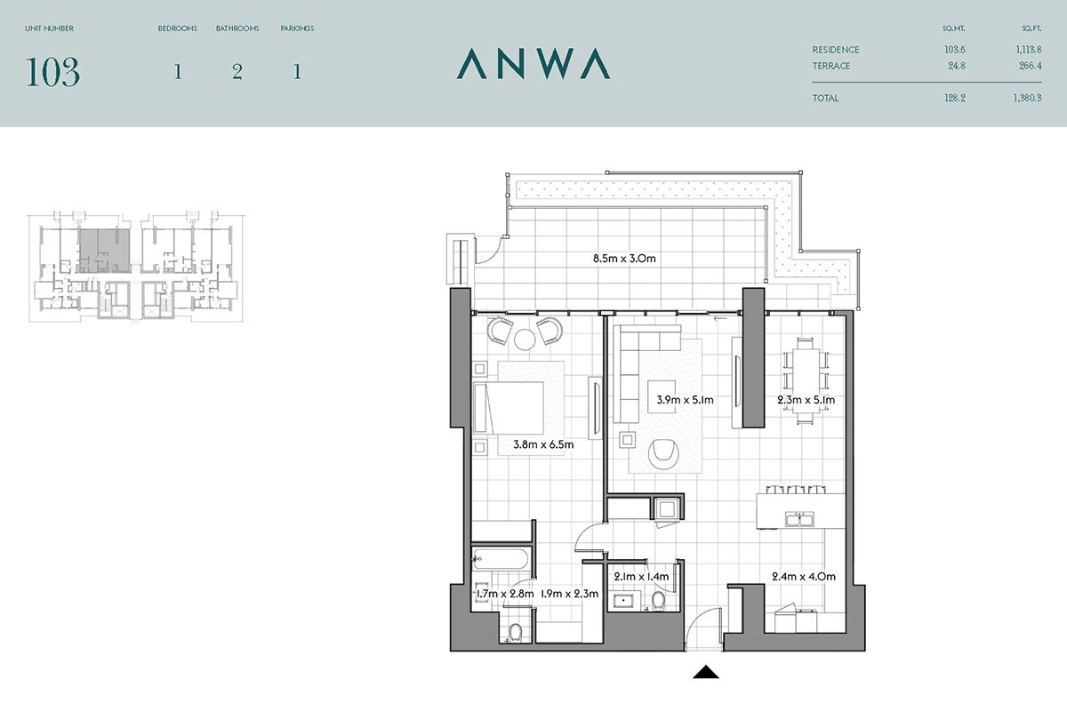 Unit Number 103 to Unit Number 805