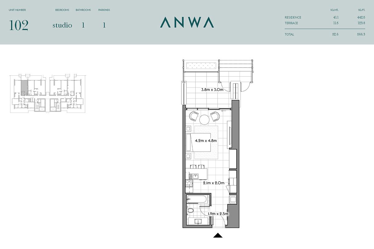 Unit Number 102 to Unit Number 4302