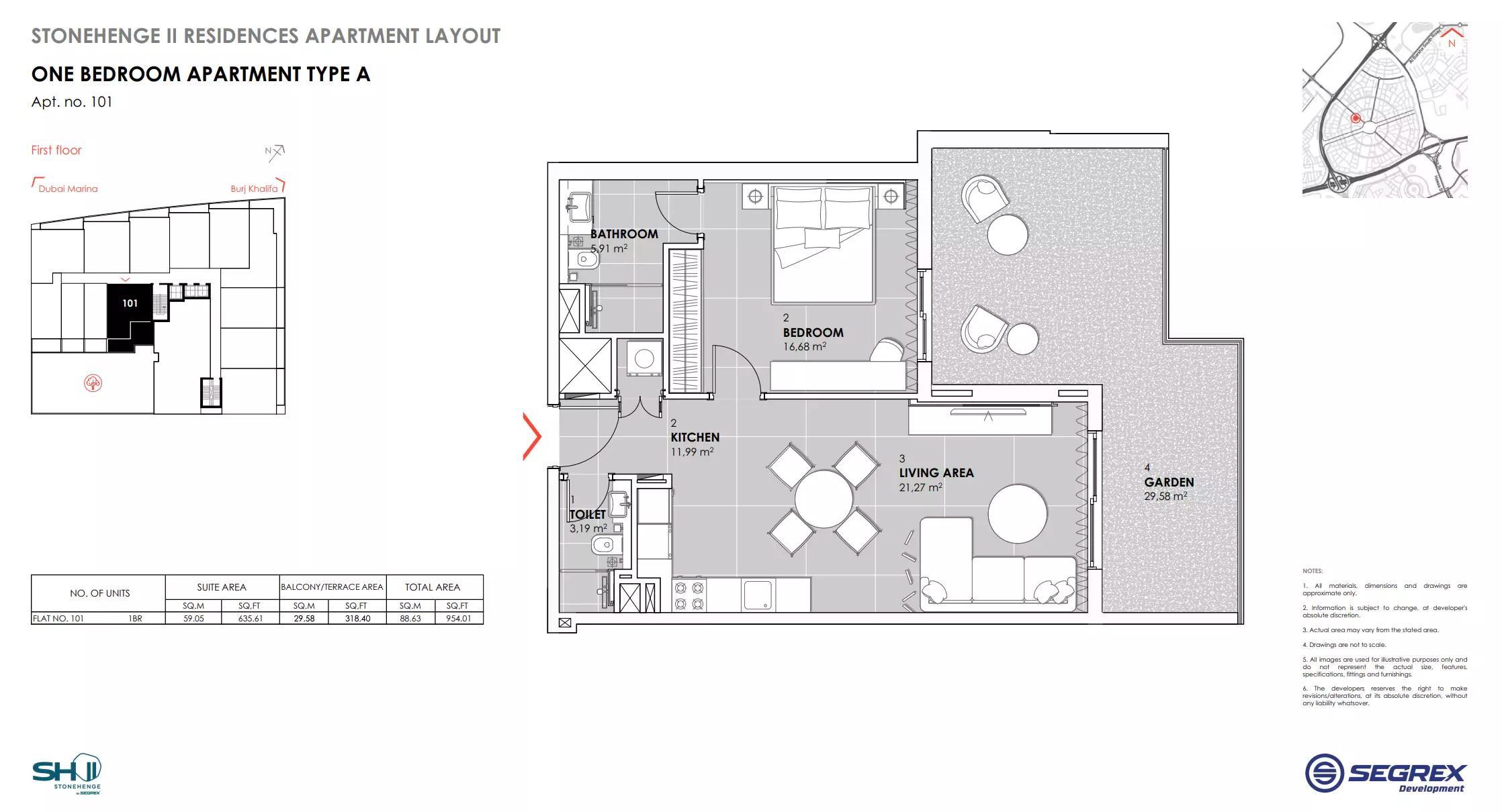 Type A - Apt. no. 102, 103