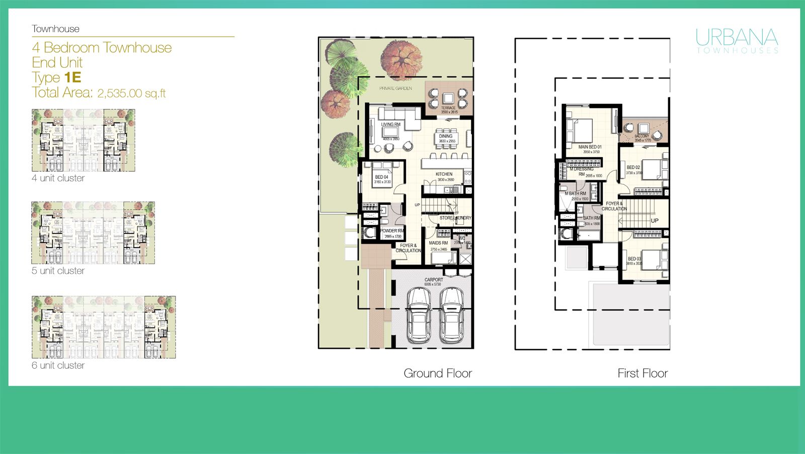 4 Bedroom Townhouse Type 1E