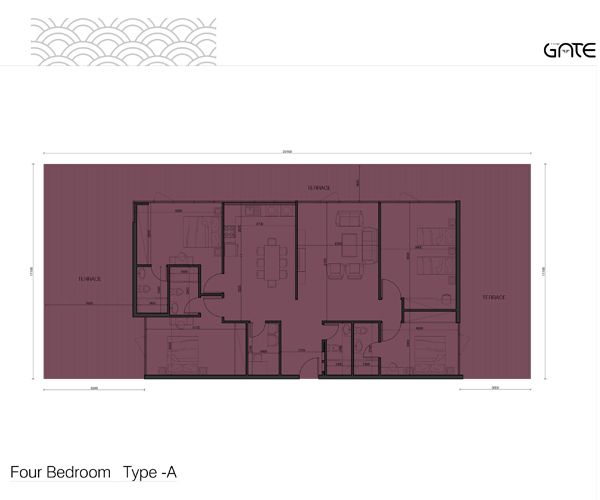 4 Bedroom Apartment Type - A to 4 Bedroom Apartment Type - B