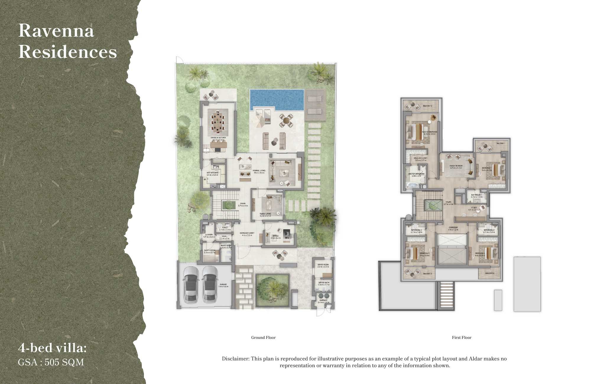 4 Bedroom + Pool + Maid + Study