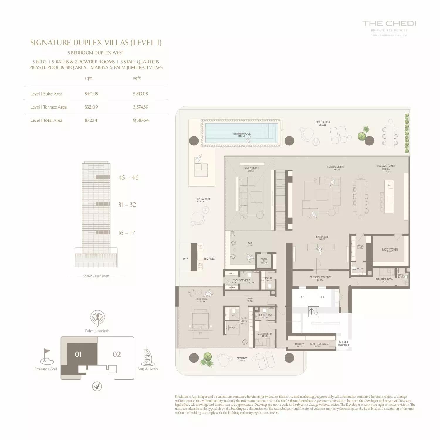 Type 1 East Duplex Villas