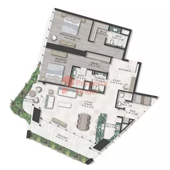 Tower-A | Type-C Levels: 06, 08, 10, 12, 14, 16, 18, 20, 23, 25, 27, 29, 31, 33, 35 & 37