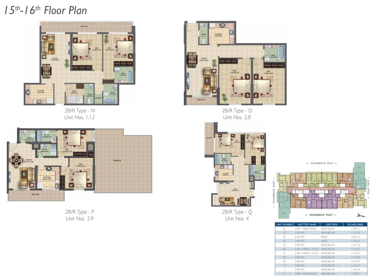 15th-16th-Floor-Type-N-O-P-Q to 17th-Floor-Type-R-S-Q