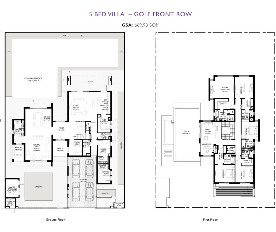 Villa - Golf Front Row