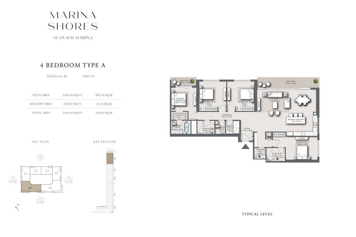 Type A, Level 41-50, Unit 1 to Type C, Level 52, Unit 1