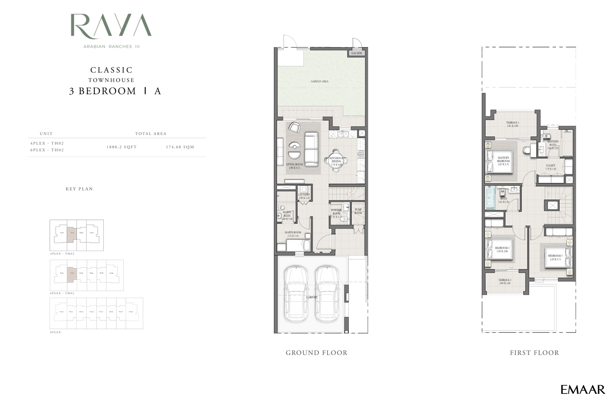 Classic Townhouse - A, Unit 4 - 6 Plex, TH02 to Modern Townhouse - H, Unit 8 Plex - TH04