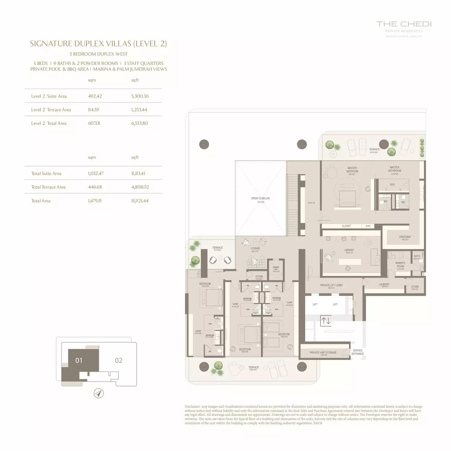Type 2 East Duplex Villas