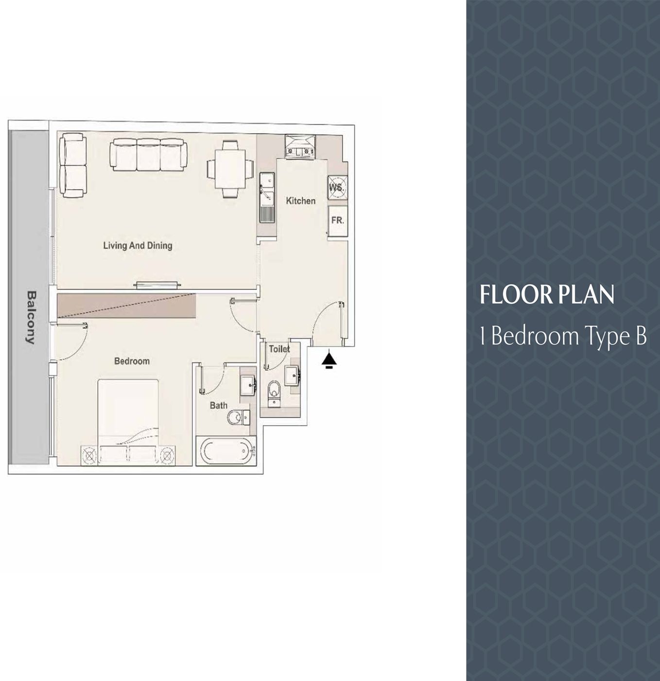 1 Bedroom to 1 Bedroom, Type B