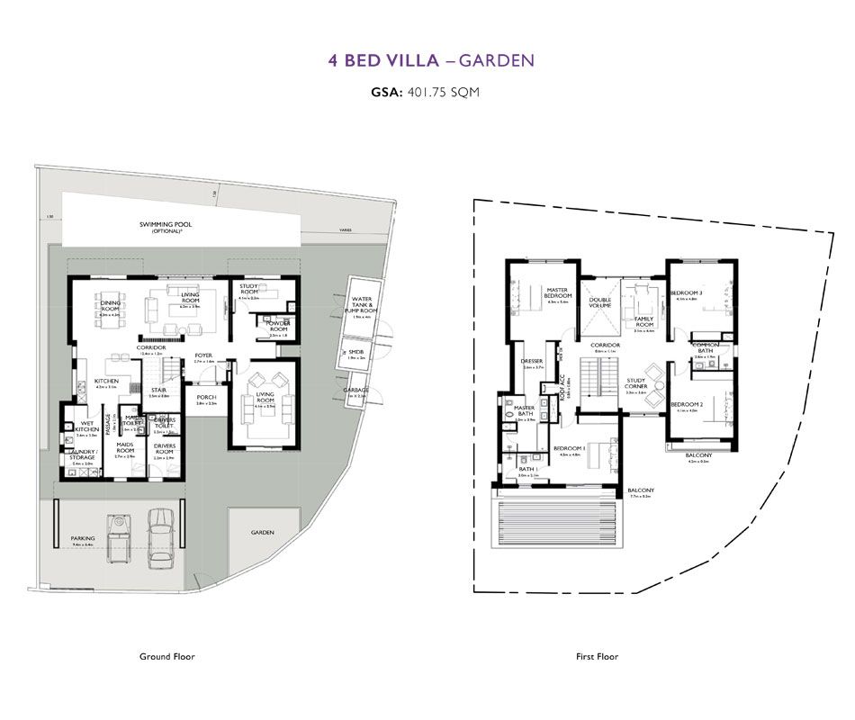 Villa - Garden to Villa Golf - Second Row B