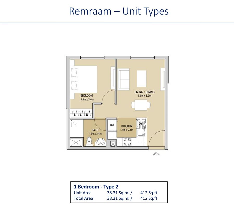 1 Bedroom Type 2 to 1 Bedroom Type 6A